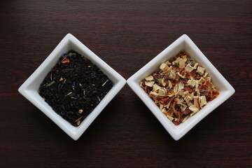 Spices seasoning on a dark background