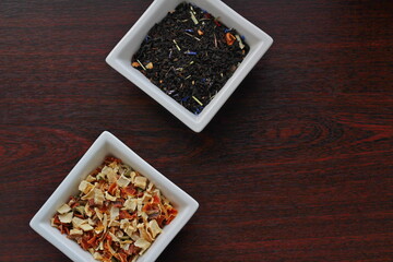 Spices seasoning on a dark background