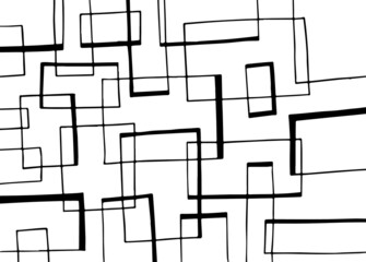 Abstract black and white creative background. Hand drawn graphic creative vector illustration.