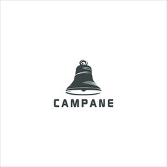  black bell, clock, timepiece, toller, campane logo design minimalist 