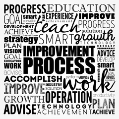 Obraz premium Improvement Process word cloud, business concept background