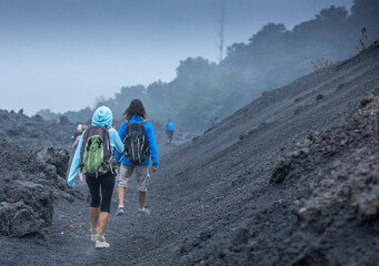 people at Pacaya volcano in Guatemala © katiekk2