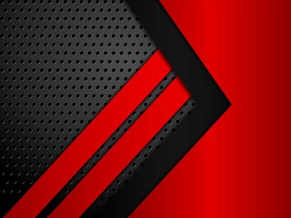 Obraz premium Abstract red strip modern metal background for business card template purpose