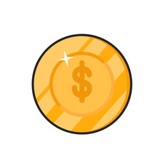 vector illustration money coin and finance flat design icon
