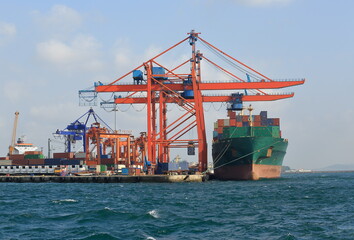 container ship, Haydarpaşa port. Istanbul, Turkey