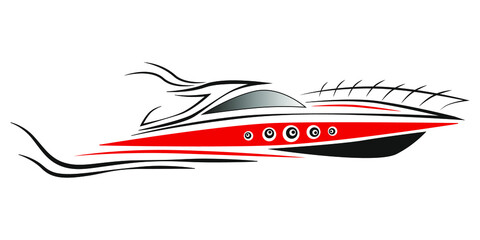 Yacht logo design. Sport concept. Vector illustration. Art graphic.