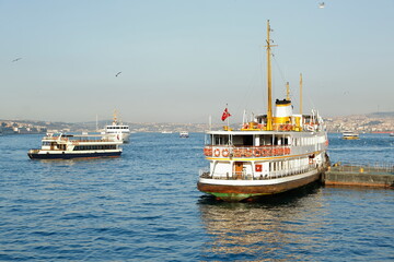 A passenger ferry on the Bosphorus in Istanbul.