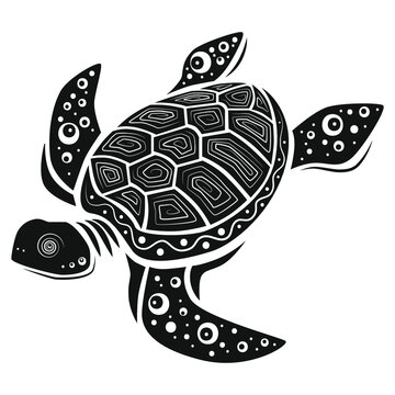 Turtle creative design isolated icon. Vector illustration.
