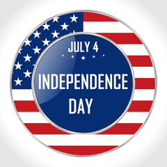 United States of America Independence Day traditional annual July 4th holiday, vector poster. All elements are isolated. Vector EPS 10.