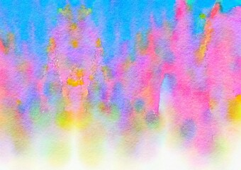 Watercolor paper background. Abstract Painted Illustration. Brush stroked painting.
