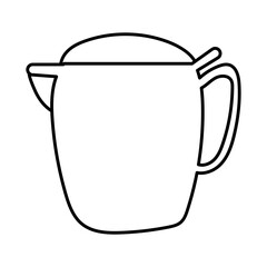 coffee in teapot drink line style icon