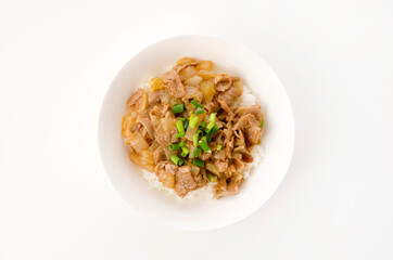 豚肉と蒟蒻のヘルシー丼