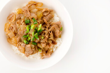 豚肉と蒟蒻のヘルシー丼