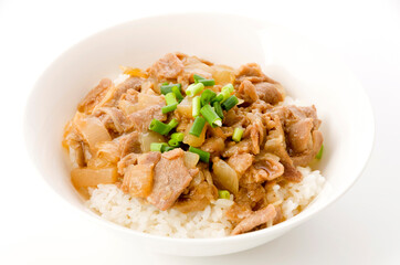 豚肉と蒟蒻のヘルシー丼
