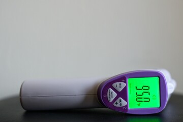 Infrared thermometer kept sideways 