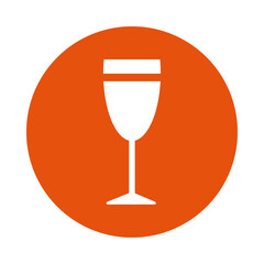 wine cup drink block style icon