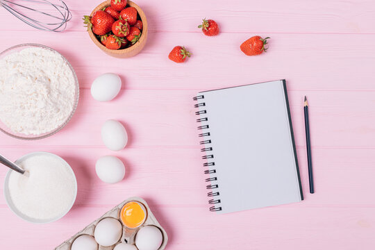 Recipe For Baking Strawberry Pie, An Empty Notebook