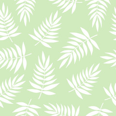 Naklejka na ściany i meble Tropical palm leaves. Vector illustration. Seamless pattern. 