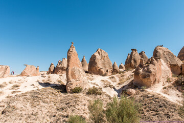 Fototapeta na wymiar Devrent (Imagination) Valley. Fairy Chimneys (Turkish: Peri Bacalari) in Cappadocia - Goreme - Turkey. 