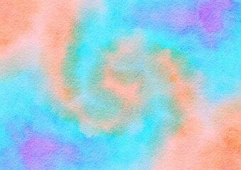 Watercolor paper background. Abstract Painted Illustration. Brush stroked painting.
