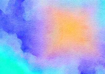 Watercolor paper background. Abstract Painted Illustration. Brush stroked painting.
