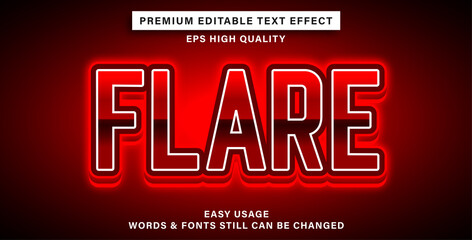 flare text effect