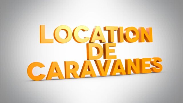 location de caravanes 3D orange