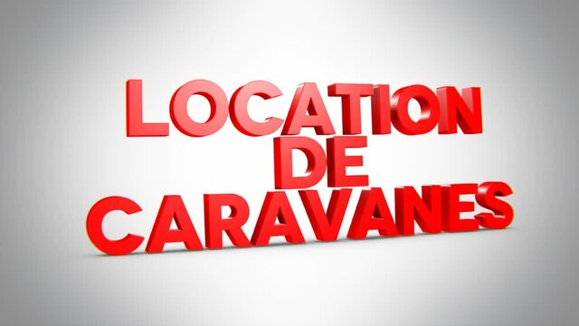 location de caravanes 3D rouge