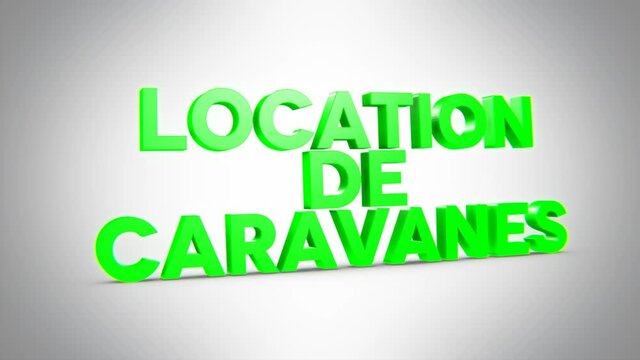 location de caravanes 3D vert