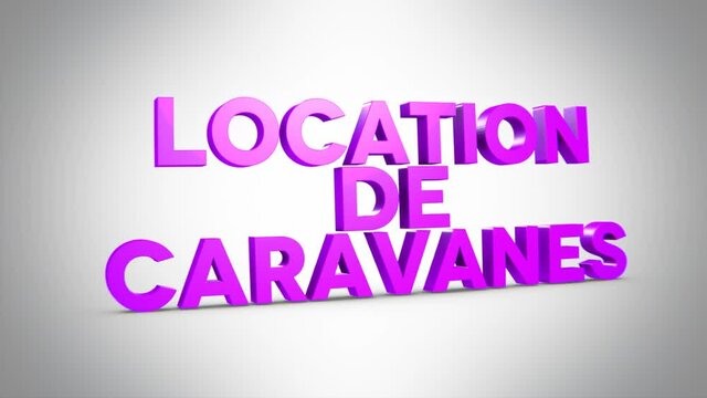 location de caravanes 3D violet