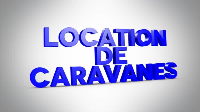location de caravanes 3D bleu