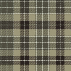 Plaid (tartan) seamless pattern. Brown, beige, white color. Scottish, lumberjack and hipster fashion style.