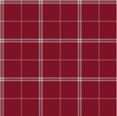 Tartan (plaid) seamless pattern. Gray stripes and red background. Scottish, lumberjack and hipster fashion style.