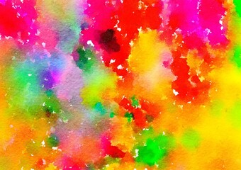 Watercolor paper background. Abstract Painted Illustration. Brush stroked painting.
