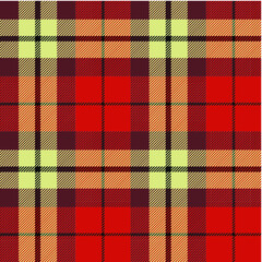 Plaid (tartan) pattern. Red, brown, beige and black stripes. Scottish, lumberjack and hipster fashion style.