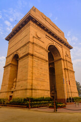 India Gate or All India War Memorial at New Delhi is a triumphal arch architectural style memorial designed by Sir Edwin Lutyens to 82,000 soldiers of the Indian Army who died in the First World War.