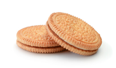Fresh cookies isolated on white.