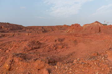 Wilderness gravel sand mound landscape