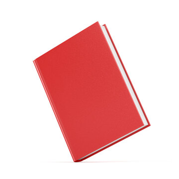 Red book on white background