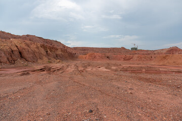 Wilderness gravel sand mound landscape