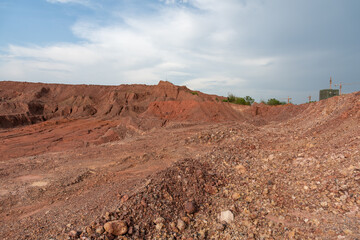 Wilderness gravel sand mound landscape
