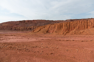 Outdoor dirt mound site landscape