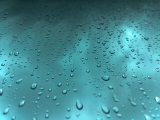 Water droplets that perch on the glass.in thailand