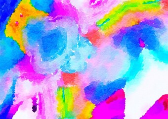 Watercolor paper background. Abstract Painted Illustration. Brush stroked painting.
