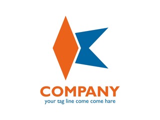 K letter logo design for accounting company Finance Logo Design Vector Illustration