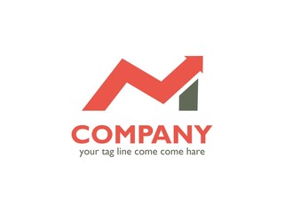 M letter logo design for accounting company Finance Logo Design Vector Illustration