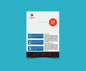 Business flyer layout template in A4 size