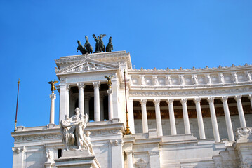 The complex of national unity the Altar of the Fatherland in details. Italy has reopend its famous  Victor Emmanuel II National Monument  to visitors.