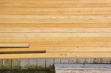 Pressure treated wood on new deck