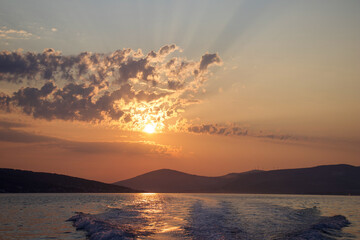 Sunset over the Sea, Trogir, Croatia